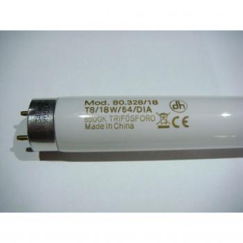 Tubo fluorescente T8, trifósforo. T8. 18W. Luz Blanco DIA (6500K)