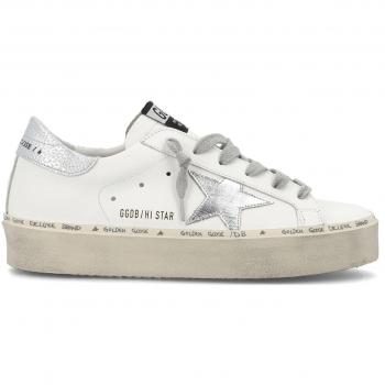Golden Goose Hi-Star Para Mujer Estrella y Talón Plateado Talla 39