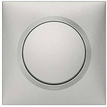 Poussoir Legrand 095032 Dooxie avec plaque carrée aluminium 6A 250V