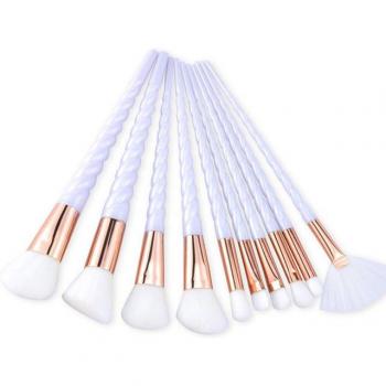 10pcs Unicorn-Themed Makeup Brushes