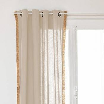 Rideau Bota Ivoire 140 x 260 cm en Coton et Jute