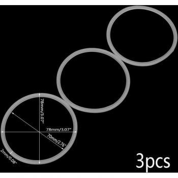 Set de 3 bagues en caoutchouc O 7,8 cm – pièces détachées presse‑agrumes
