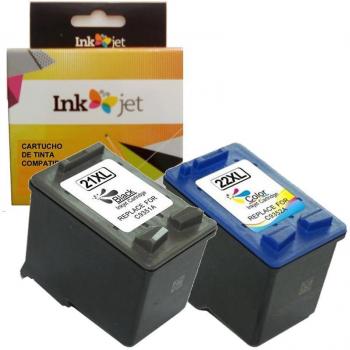 Tinta HP 21XL / 22XL (C9351AE / C9351CE, C9352AE / C9352CE) genérica