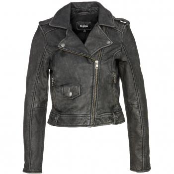 Damen‑Lederjacke Neela Stone in Grau – L (102406)