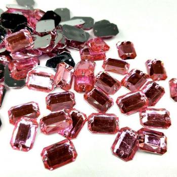 HL 100pcs 13mmx10mm Acrylic Flatback Rhinestones for Shoes and Bags