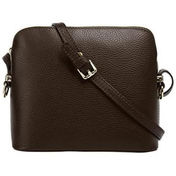 Italian Leather Cluty Handtasche – Braun, umhängen und tragen