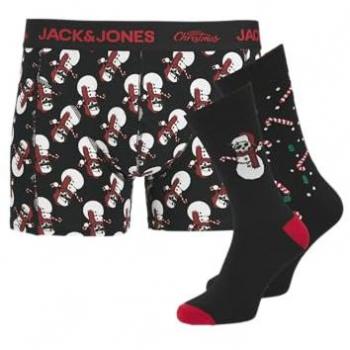 Set Jack & Jones Snow Skulls: Boxer + Calzini – Colore Nero