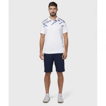 Callaway Street Mural Textured Print Polo Bright White XXL 5059436663056