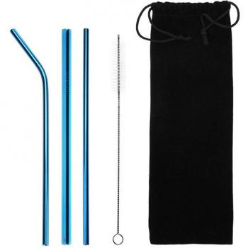 Paille en métal 304 inoxydable colorée réutilisable avec brosse de nettoyage