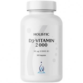 Holistic D3 2000 IE 180 vegetabiliska kapslar