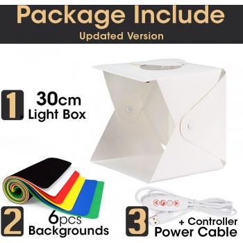 Softbox Mini Portatif – Boîte à Lumière avec Lampe LED, Kit Studio Photo