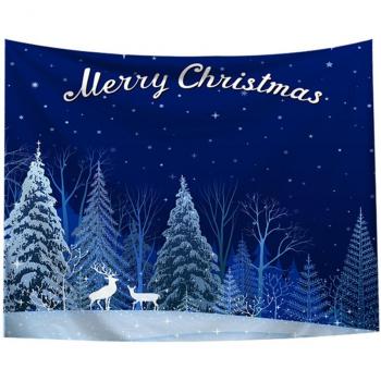Merry Christmas Forest Scene Wall Hanging