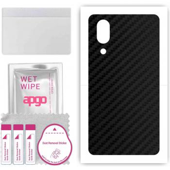 Apgo Back Cover Skin – Für Sharp Aquos C10 – Karbonschwarz Wrap Film