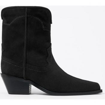 Botines camperos de mujer en serraje con tiradores