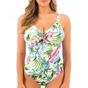 Langkawi White Twist Front Swimsuit 1‑Piece