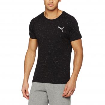 Puma Hombre Evostripe SpaceKnit – Camiseta en Black Heather L