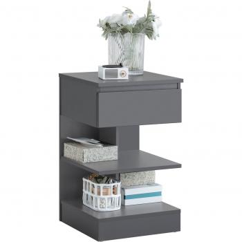 Table de Chevet FBT49-HG SoBuy 39x39x65 cm gris