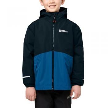 Jack Wolfskin Kinder 3-in-1 Doppeljacke ICELAND, Größe 176, blau
