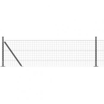 Valla de Seguridad con Postes Gris 0.4 x 10 m