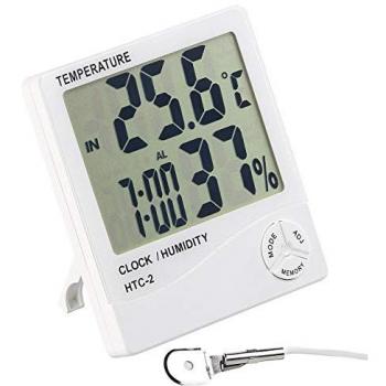 Thermomètre-Hygromètre Numérique avec Capteur Extérieur et Alarme