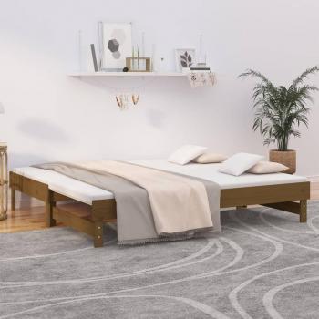 VidaXL Honey Brown Day Bed without Mattress 2x(90x190) cm