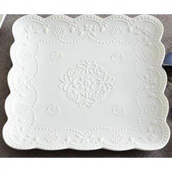 European Style Embossed Square Plate