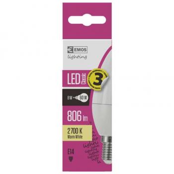 Žárovka LED Candle 7,3W Classic E14 teplá bílá 2700K ZQ3230
