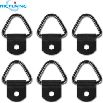 MICTUNING ganchos de amarre para camión, 6 piezas, acero negro, 2 de diámetro