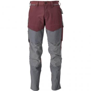 Mascot Stretchy Kneepad Trunks – Bordeaux/Grey, 32 by 31.5 inches