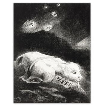 Redon’s Life Awakening – Vintage Black Poster (12×16 inches)