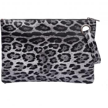 Vintage Leather Purses for Women with Leopard Print
