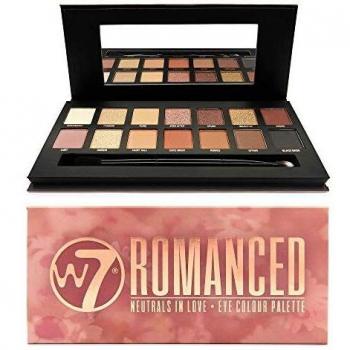 Long‑Wear W7 Romanced Eyeshadow – 12 Soft Pink & Natural Tones