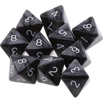 Acrylic 8-Sided Dice Collection