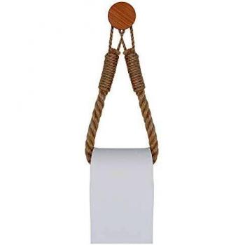 Porte-rouleau de papier toilette style vintage en chanvre