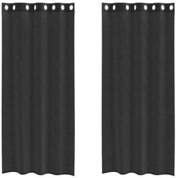 Rideaux Transparents Noir 140x225 cm