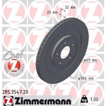 ZIMMERMANN 285.3547.20 Disco de travão