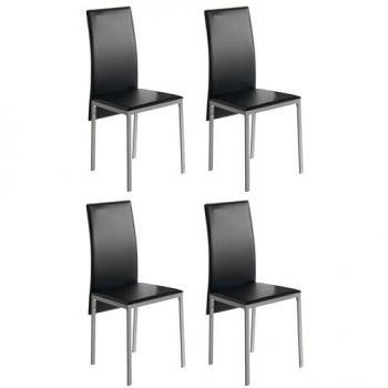 Combo 4 Sillas Salón-Comedor Saona Negro 97x56x41