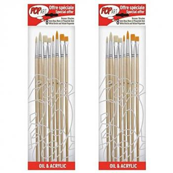 Pinceaux Pebeo 16 Polyamide et Soie pour Peinture