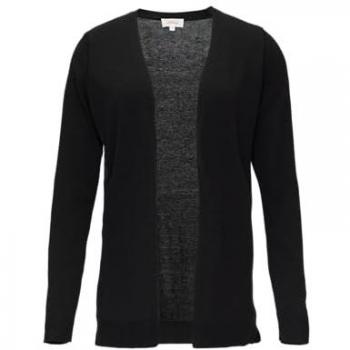 S.Oliver RED LABEL Cardigan in Schwarz – gerippte Enden, Größe 44