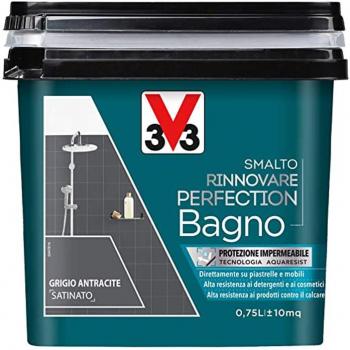 V33 Vernis à ongles Salle de bain, Gris Anthracite Satiné, 0.75 l