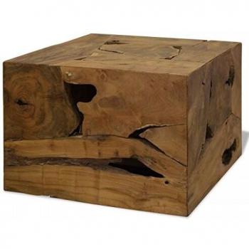 Brown Teak Low Table 50x50x35 cm by vidaXL