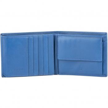Portafoglio Uomo Elegante Nappa Blu con Vario Vani