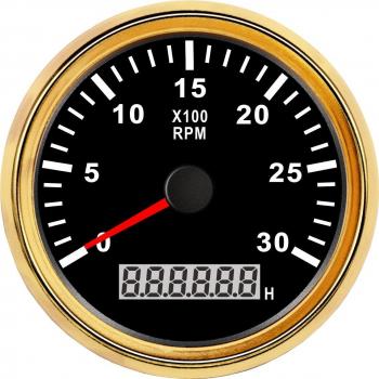Indicador de Revoluciones 85 mm para Vehículos y Barcos 9‑32 V