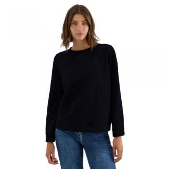 CECIL Blau‑Sweatshirt Damen – Muster: Struktur – Stoff: 85 % Poly / 14 % Visk / 1 % Elastan – XS bis XXL