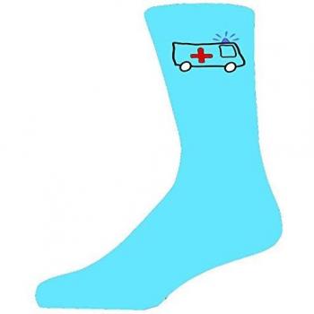 First Responders Fun Turquoise Ankle Socks