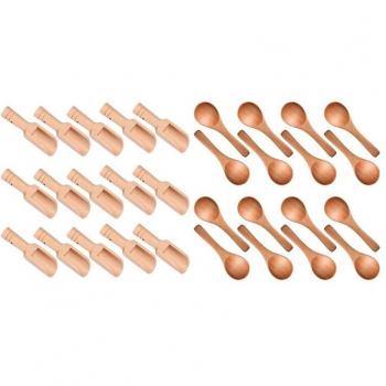 Light Brown Wooden Tasting Spoons