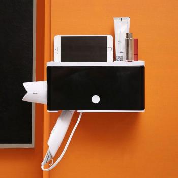 Soporte de Pared para Secador de Pelo y Almacenamiento