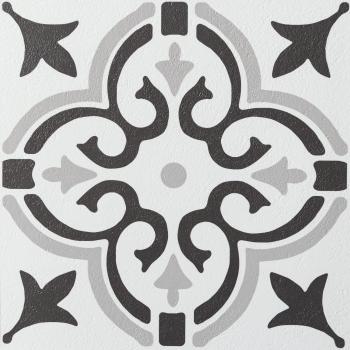 Stencil Grey Pattern Self-Apply Floor Tile Set – 11 Units (1 sqm)