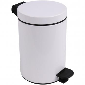 Poubelle salle de bain 3L blanche rétro Prosper