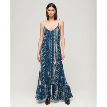 Superdry Vestido Feminino Longo Sem Mangas Multicolorido